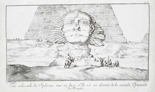 Сфинкс в Египте Худ. Норден, 1737 г